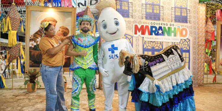 São Luís/MA – Batalhões de bumba-boi e brincantes vacinam contra Influenza e Covid-19 n’O Maior São João do Mundo