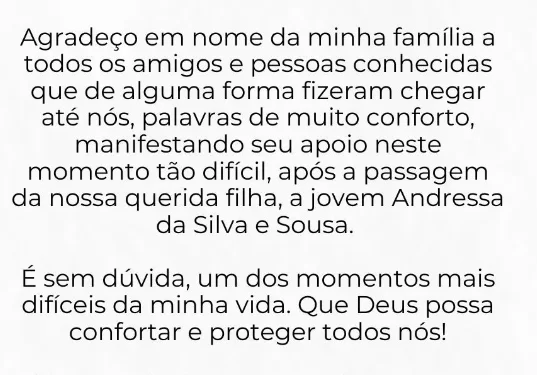 São Luís/MA – Bira do Pindaré agradece apoio após perda da filha.