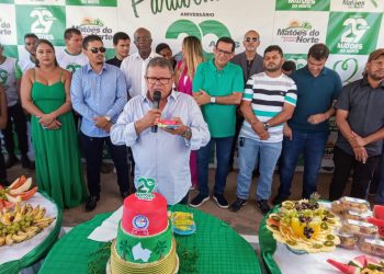 O prefeito solimar Alves de Matoes do Norte faz muita inauguração nos 29 anos do aniversário da cidade