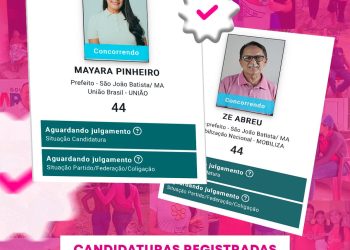 Mayara Pinheiro e Zé Abreu oficializam candidatura a prefeita e vice pelo União Brasil em São João Batista