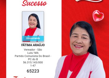 Fátima Araújo vai concorrer a reeleição com o 65.223, mesmo número das últimas eleições 