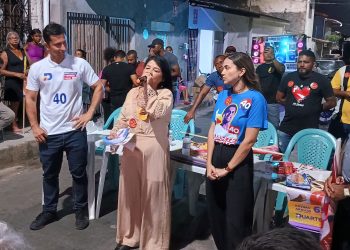 Caminhada da vereadora Fátima Araújo e Duarte Júnior, percorre ruas dos bairros Vila Conceição e João de Deus