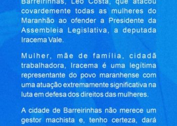 Daniella e Abigail Cunha repudiam ataque de Léo Costa à Iracema Vale