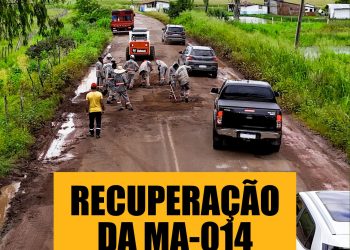 Governo segue trabalhando para melhorar trafegabilidade na MA-014, na Baixada Maranhense