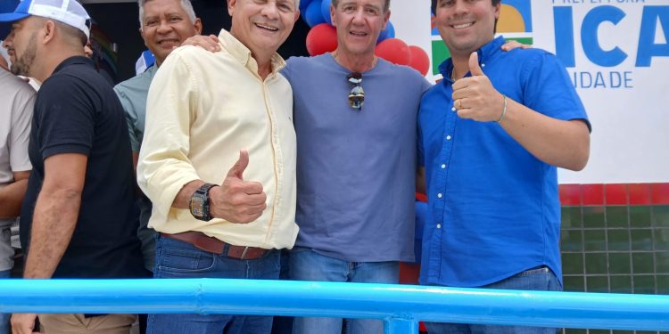 Com a presença do ministro André Fufuca, do deputado federal Aluízio Mendes e demais autoridades, prefeito Walace Azevedo entrega escola de alto padrão em Icatu